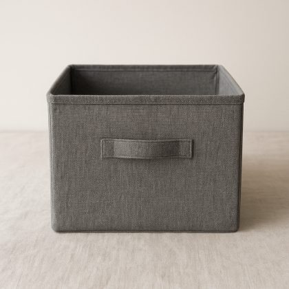 Boîte pliante en tissu gris